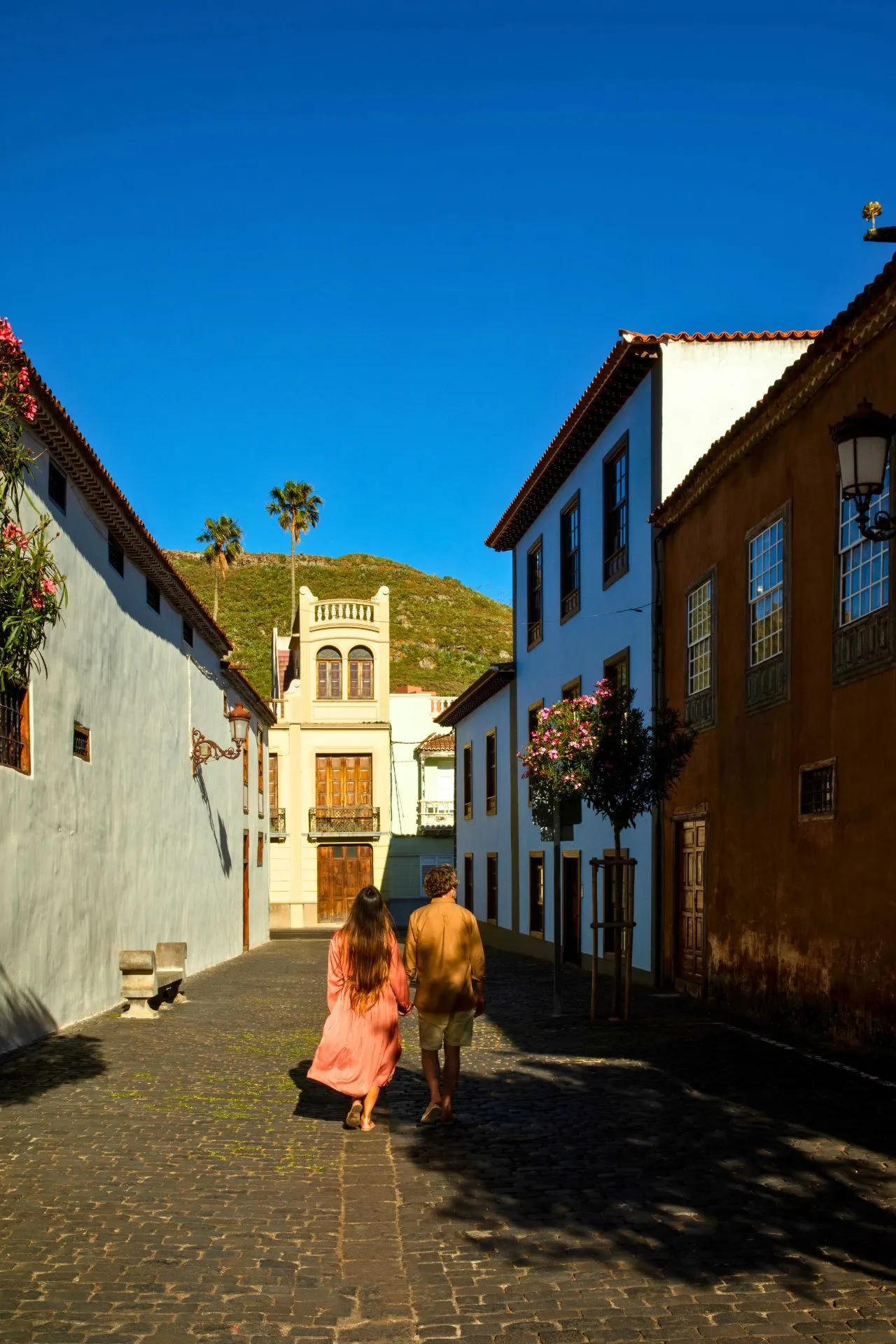 Historische straat in La Laguna, UNESCO-werelderfgoed en een van de mooiste bezienswaardigheden van Noord-Tenerife.