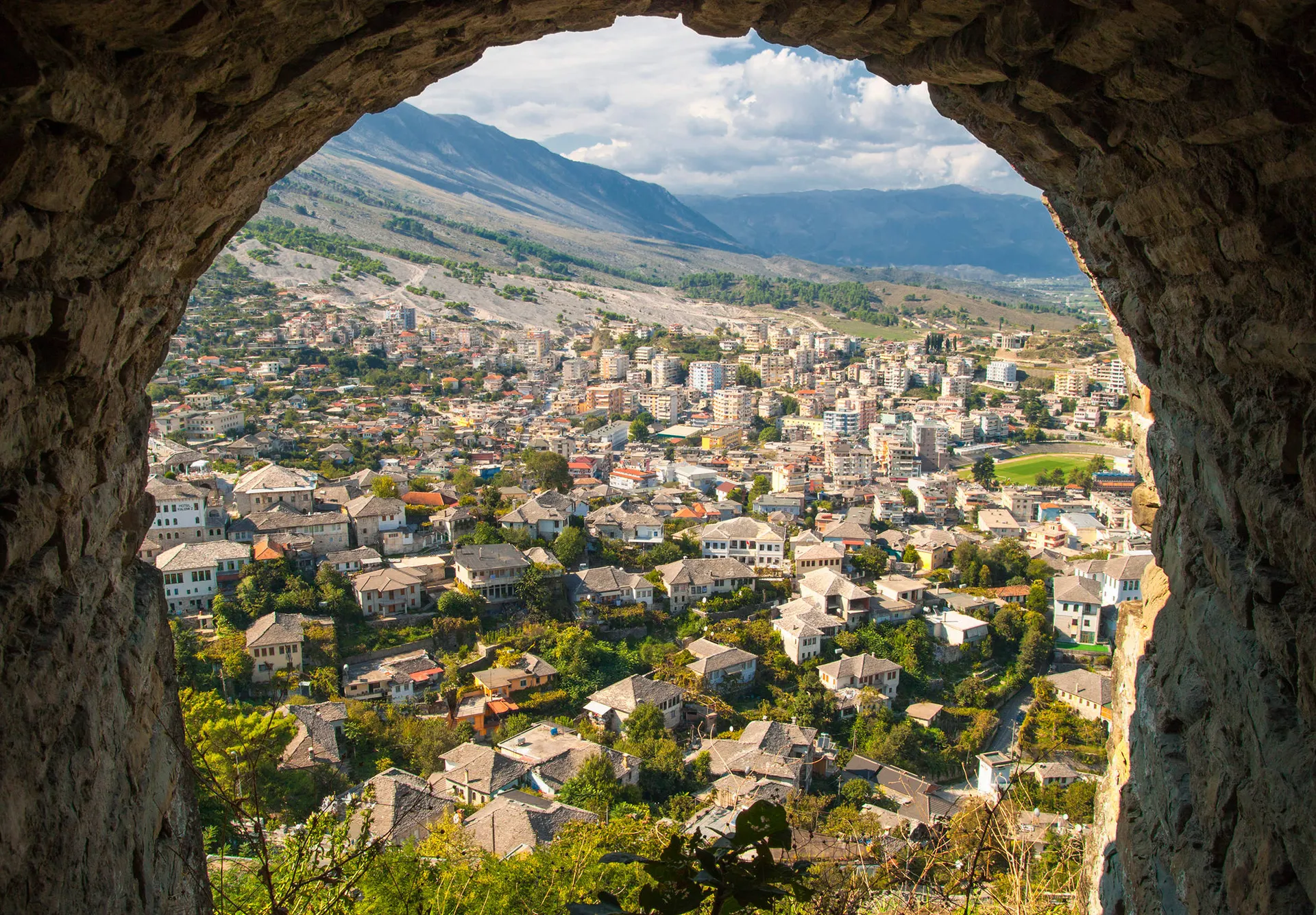 Het oude centrum van UNESCO stad Gjirokaster