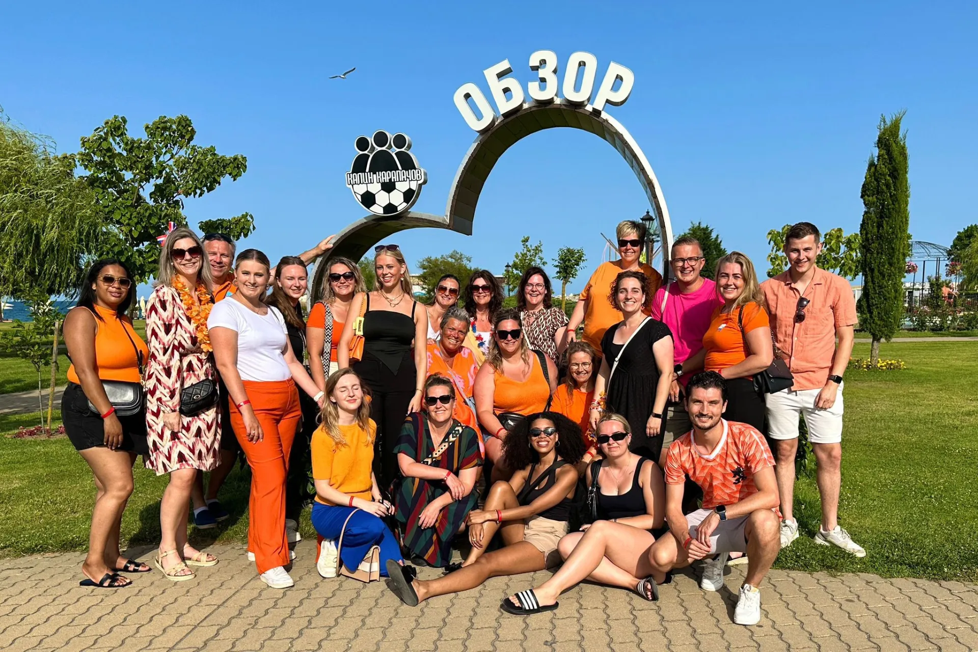 Reisadviseur Tina in Bulgarije met een groep reisagenten.