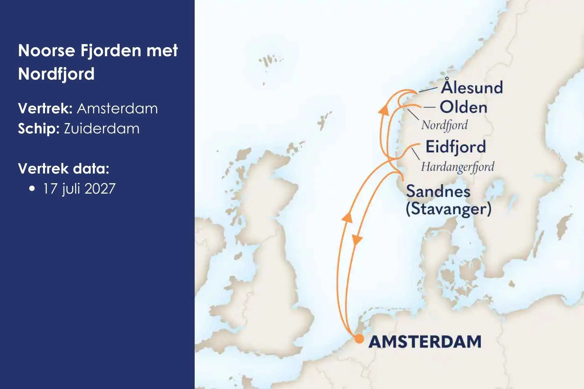 Noorse Fjorden met Nordfjord - 17 juli 2027 - liggend